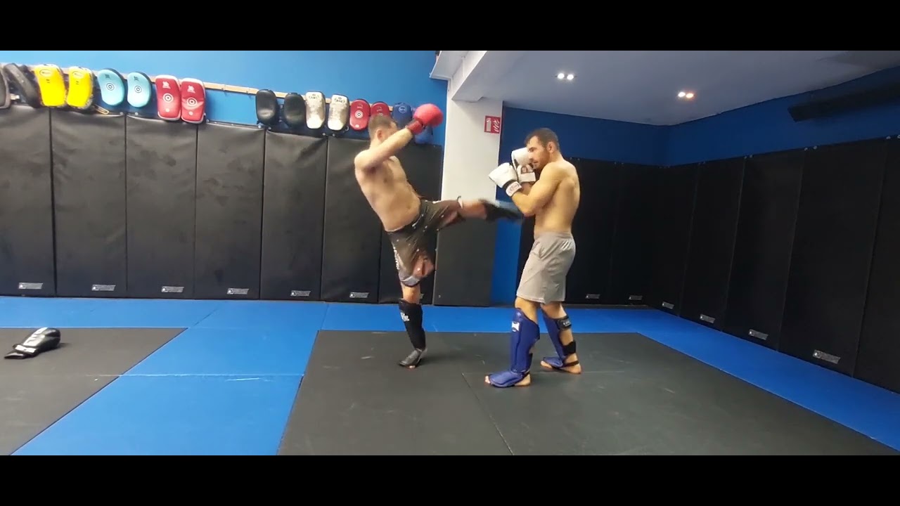Partner lead switch low, middle, high kick Block & Counter drill - YouTube