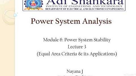PSA Module 6- Equal area criteria- application- critical angle and time