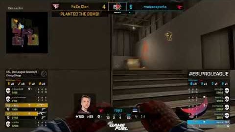 mousesports ropz 1v2 vs FaZe Clan