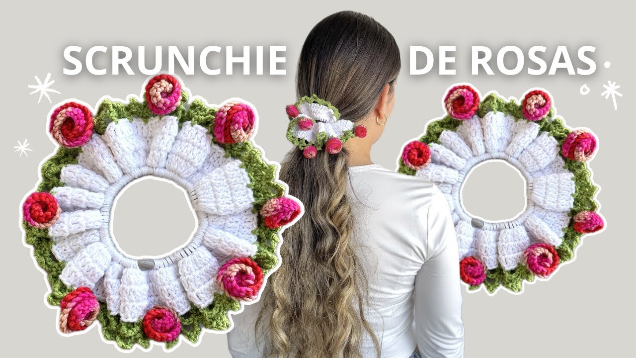 Teje un Coletero con Rosas de Ensueño ¡Súper Fácil y Divertido!😍🧶| Tutorial Hebras Crochet
