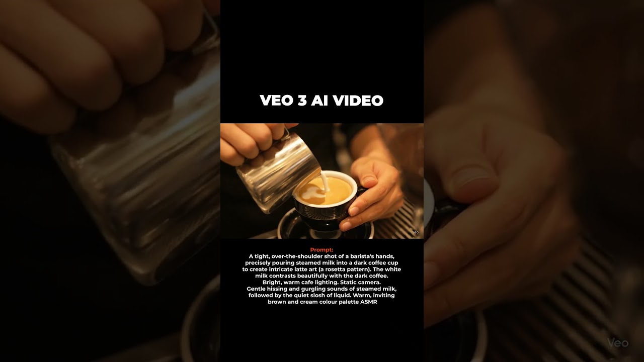 How to make AI videos with VEO 3 - Espresso dripping into glass ASMR