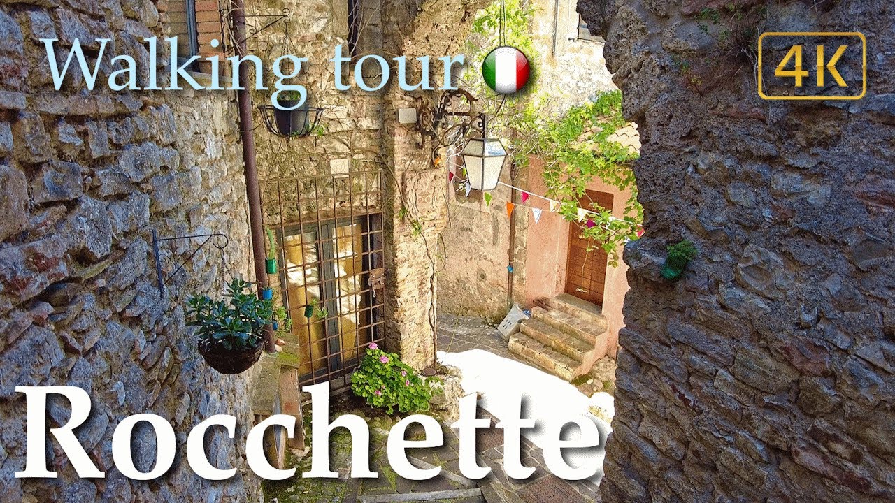 Rocchette (Lazio), Italy【Walking Tour】History in Subtitles - 4K