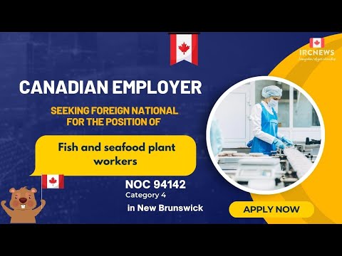 Job Opportunity for Foreigners: Fish Plant Workers in New Brunswick, Canada (NOC 94142, Category 4)