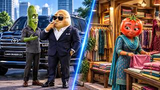🥔 Potato Turns Out To Be The City's Richest Businessman 😱 | Tomato Got Their Dream Job | #vegetab...