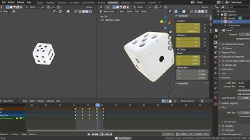 Dice animation on blender