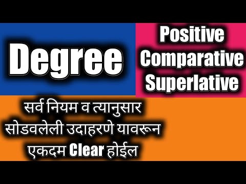 Degree of Comparison  English Grammar in Marathi