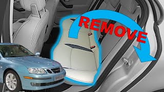 Remove Take Out Rear Seat Cushion How To Saab 9-3 93 03on Vectra C Saabworld
