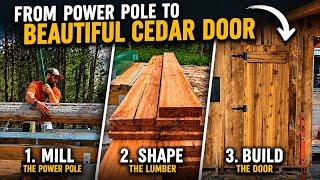Taking A Utility Pole from the Dumpster and Turning it into a Beautiful Door