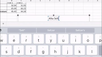 Making Graphs in Excel for iPad
