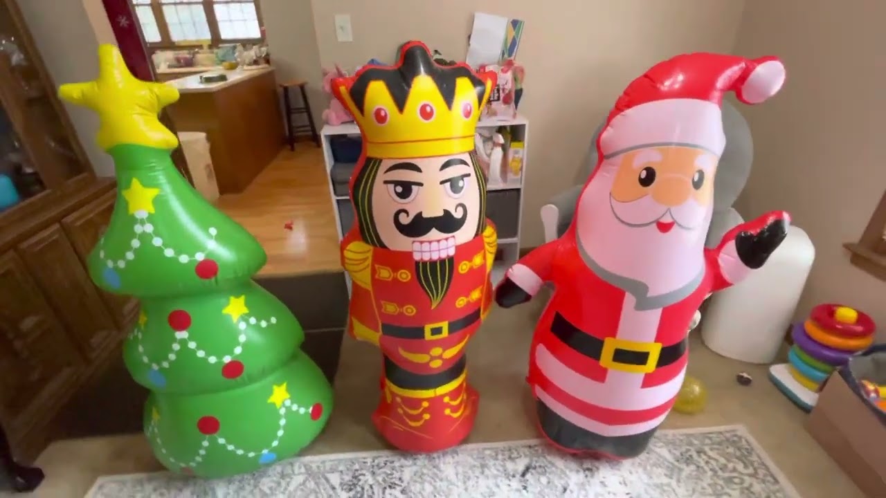 CHRISTMAS EVE Finally Got The Dollar Tree Blow Ups Done Vlogmas Day CHRISTMAS EVE Finally Got The Dollar Tree Blow Ups Done Vlogmas Day