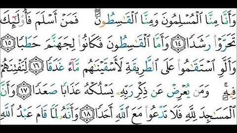 القرآن الكريم . سورة الجن مكتوبة . فارس عباد . 🌷The Quran . Surah Al-Jin. Faris Abbad