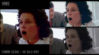 Aliens 35mm vs VHS vs Blu-ray (Side-by-Side)