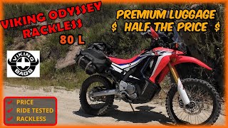 VIKING 80L RACKLESS LUGGAGE FOR MOTO CAMPING | ODYSSEY RECKLESS 80L SADDLEBAGS | MOTORCYCLE TRAVEL