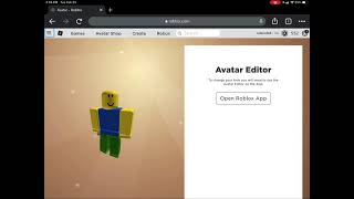 How do go into avatar editor on ipad or phone