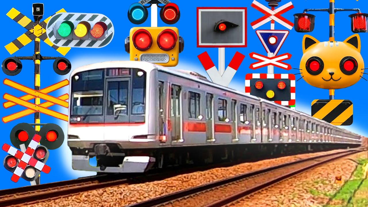 【電車】踏切 アニメ【鉄道 ふみきり】Train & Railroad crossing  東急東横線