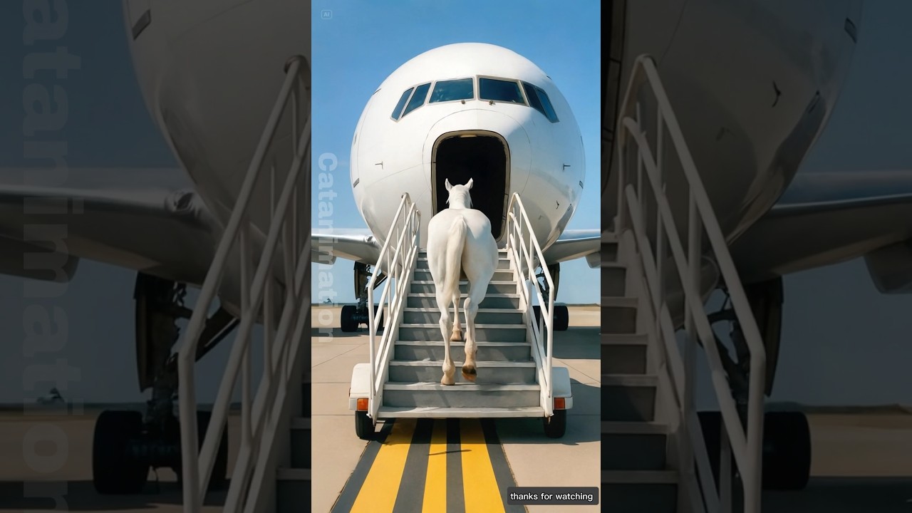 Horse stopped the airplane and saved thousands of passengers 😭 