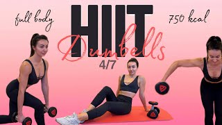 BURN 750 CALORIES 💪 60 MIN FULL BODY DUMBBELL WORKOUT — STRENGTH & CARDIO (NO REPEATS)