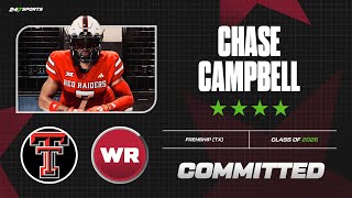WATCH: 4-star WR Chase Campbell Commits to the Texas Tech Red Raiders | Live Commitment