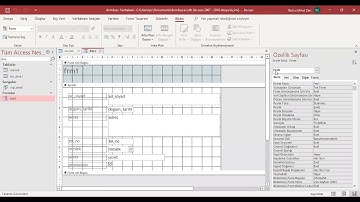 access, form oluşturma, ilişkili tablolar, birleşik giriş kutusu