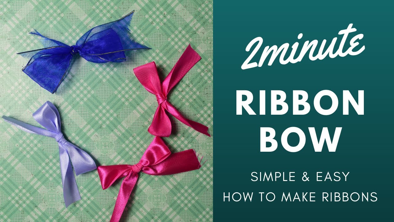 How to make ribbons | 2 minute ribbon | Easy Bow ribbons | Kiwi N ...