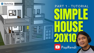 ‌3D House Design 20x10 m - Part 1 Sketchup Tutorial