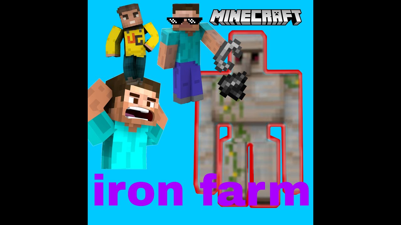 minecraft making iron golem farm part 1 YouTube