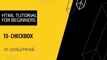 HTML Tutorial for Beginners - 13 - Checkbox