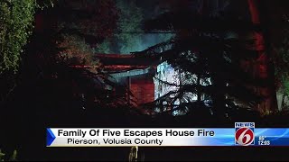 Family of Five Escapes House Fire