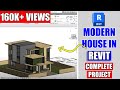 Revit Tutorial Project #7 | Modern House Design In Revit | Model In Place