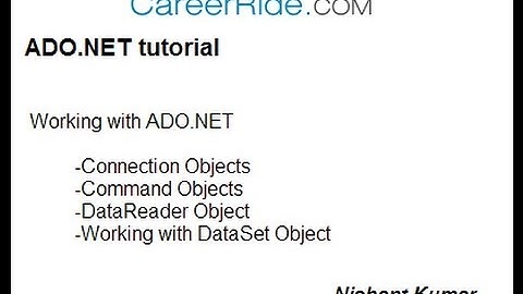 ADO.NET tutorial