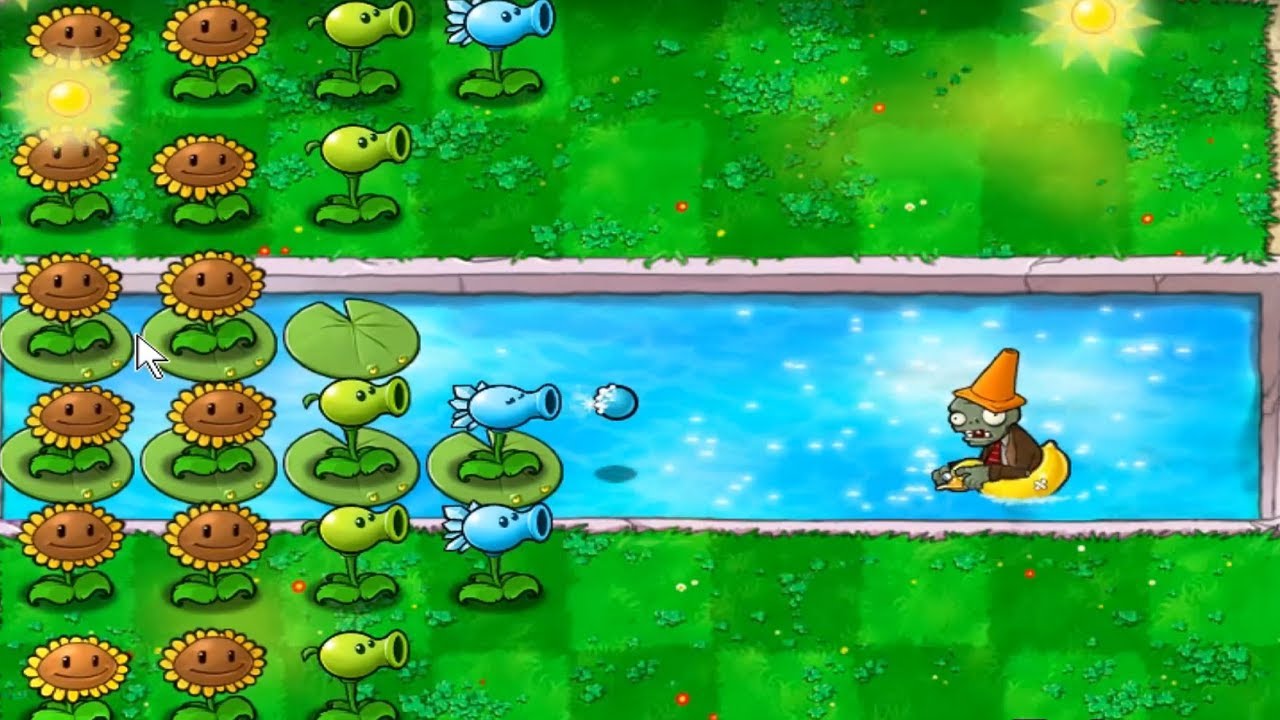 Plants Vs. Zombies - 7 - pool party crashers - YouTube