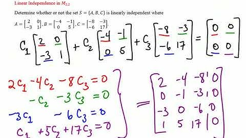 Linear Independence in M_2,2