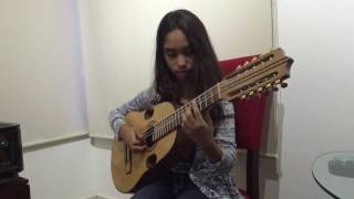 Video thumbnail of "Fabiola tocando el Cuatro, Canción Cañita de Nieves Quintero"