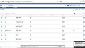 CREATE GL ACCOUNTS SAGE INTACCT