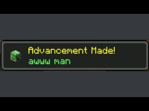 I Added the "Creeper Aw Man" Achievement to Minecraft (Datapack)