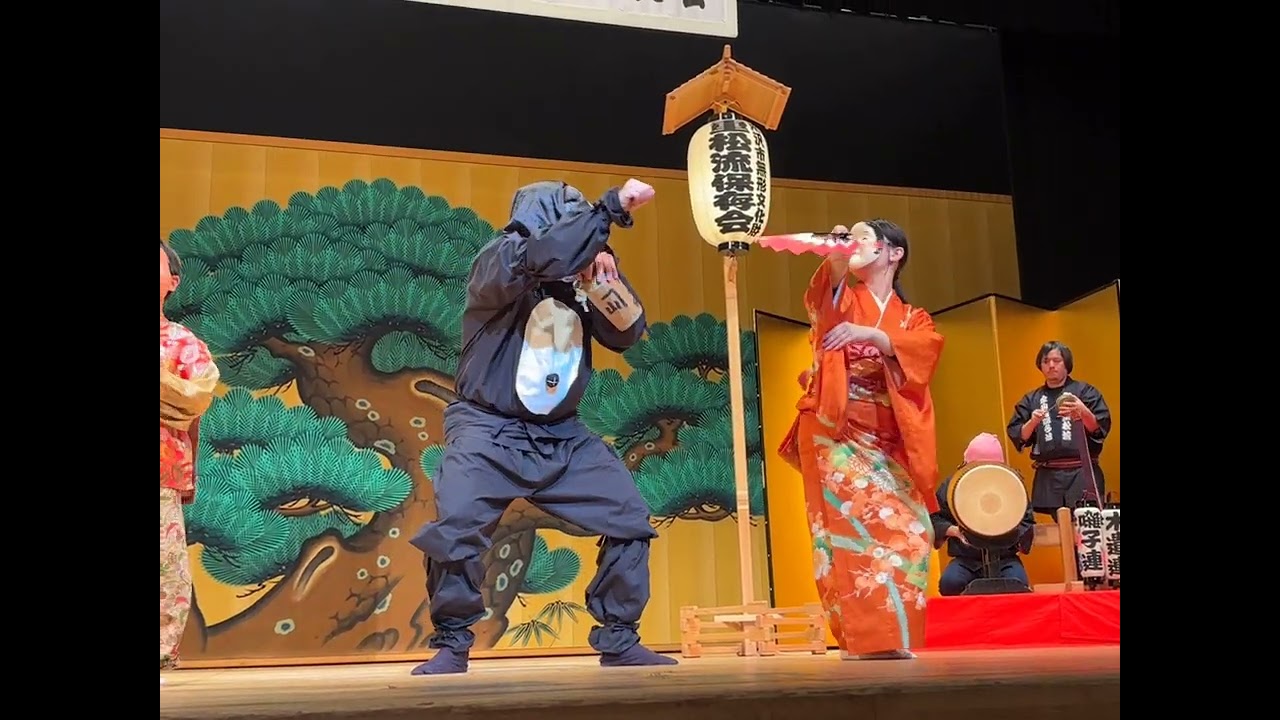 重松流お囃子　#たぬきさん