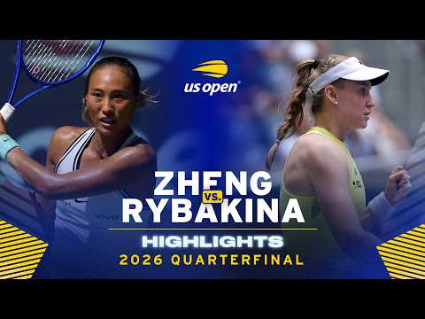 Melhores momentos de Zheng Qinwen x Elena Rybakina nas quartas de final do US Open 2026