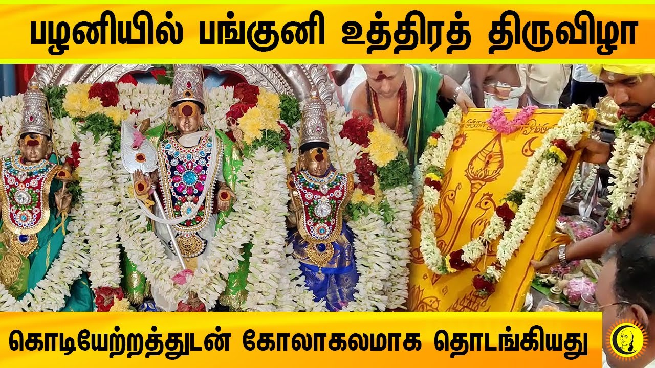 ⁣பழனியில் பங்குனி உத்திரத் திருவிழா கொடியேற்றத்துடன் கோலாகலமாக தொடங்கியது | Pazhani panguni urchavam