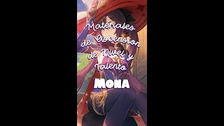 🦇💜 Materiales de ASCENSIÓN de Nivel y Talento para MONA en UN MINUTO | GENSHIN IMPACT | #shorts 💜🦇