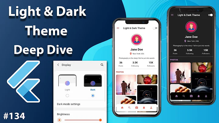 Flutter Tutorial - Flutter Dark Mode Switch - Light & Dark Theme [2021] For Android & iOS