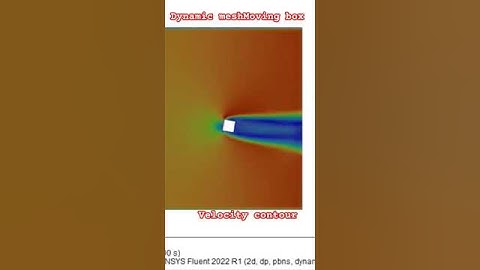 Dynamic mesh | velocity contour #ansysfluent #cfd #animation