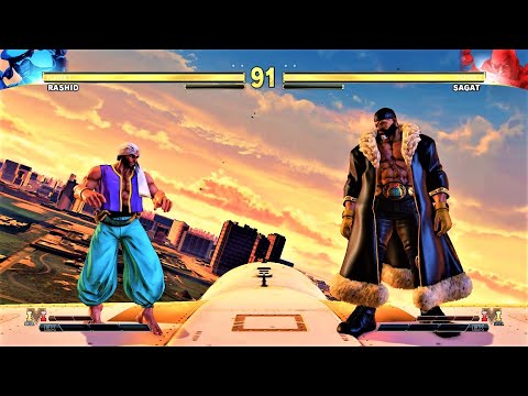 Rashid vs Sagat (Hardest AI) - STREET FIGHTER V