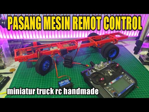 Memasang Mesin Remote  Control Rc Miniatur  Truk  Handmade 