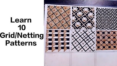 Learn 10 Grid/Netting  patterns | Latest Mehendi Checks Design Step by Step for Beginners | #mehendi
