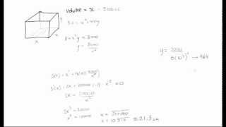 How to minimize the surface area of a box