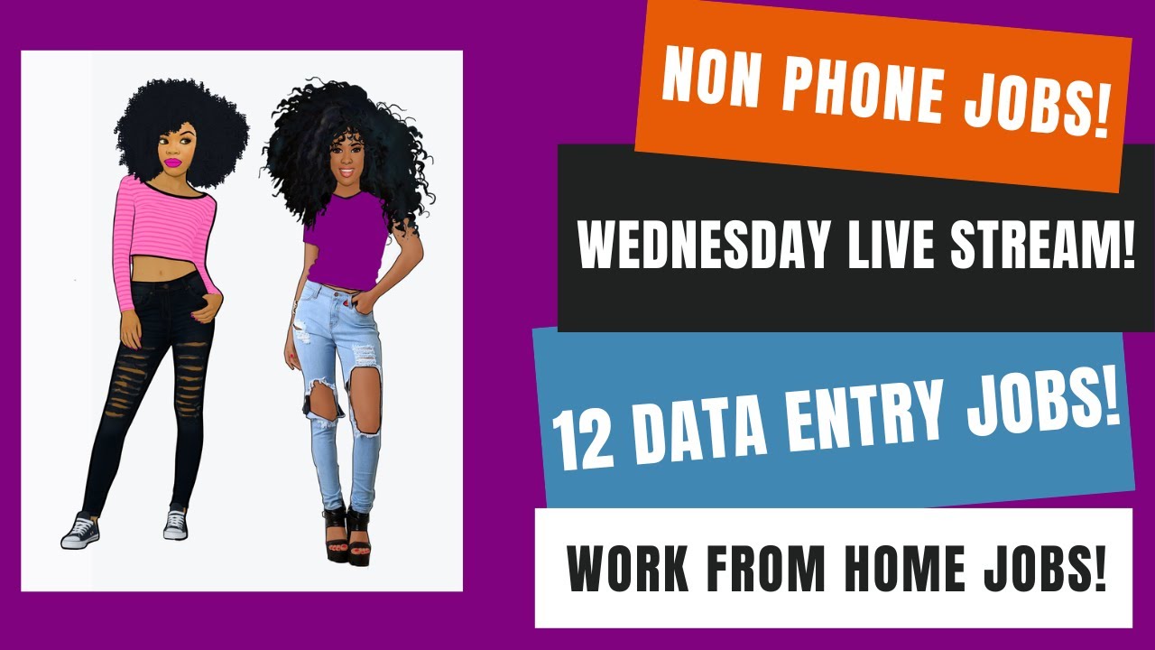 Wednesday Live Stream! Non Phone Work From Home Job12 Data Entry Work