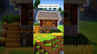 Minecraft Simple Survival House Easy Build 🏡 #minecraft