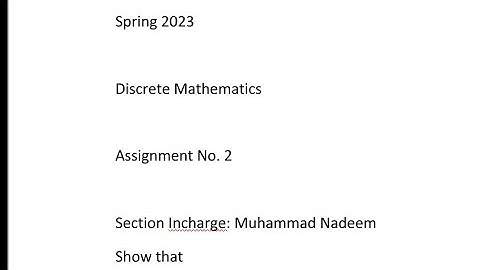 MTH202 assignment solution no. 2 incharge Muhammed Nadeem