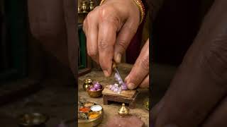 Chopping the mini onion in miniature chopping board. #miniature #minicooking #shorts #ytshorts