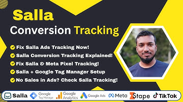 Salla Conversion Tracking For Google Analytics 4, Google Ads, and, Facebook Pixel Conversion.